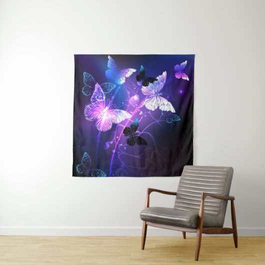 ナイト蝶の背景 タペストリー (インサイチュ(横))