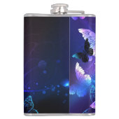 ナイト蝶の背景 フラスク (裏面)