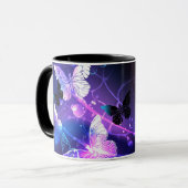 ナイト蝶の背景 マグカップ (正面左)