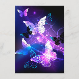 ナイト蝶の背景 招待状