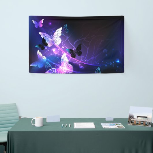 ナイト蝶の背景 横断幕 (トレードショー)