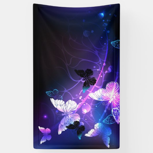 ナイト蝶の背景 横断幕 (縦)