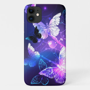 ナイト蝶の背景 iPhone 11 ケース