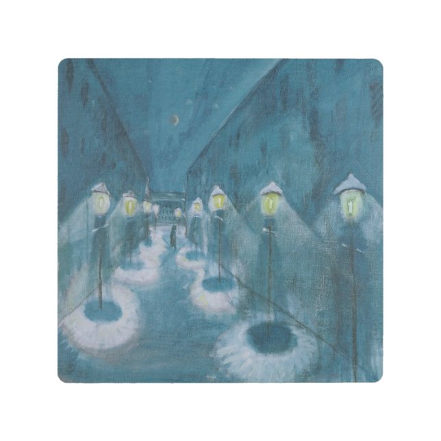 ナイト通り(通りバイナイト) (1922)ウォルター・グラマ メタルプリント (正面)