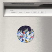 ナイト静かウィンターフォークアート マグネット (インサイチュ (食洗機))