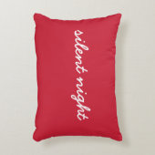 ナイト静かクリスマス引用文フェスティバルレッドモダン アクセントクッション (正面(垂直))