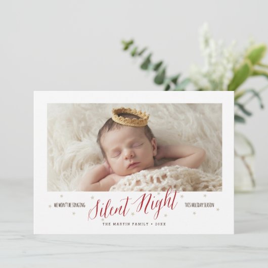 ナイト静かベビー初めてのクリスマス休日 シーズンカード (スタンド正面)