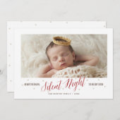 ナイト静かベビー初めてのクリスマス休日 シーズンカード (正面/裏面)