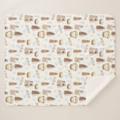 ナイト静か出生クリスマスシェルパブランケット シェルパブランケット (正面(横))