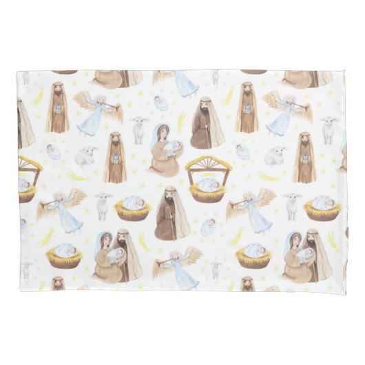 ナイト静か出生クリスマス枕ケース 枕カバー (正面)