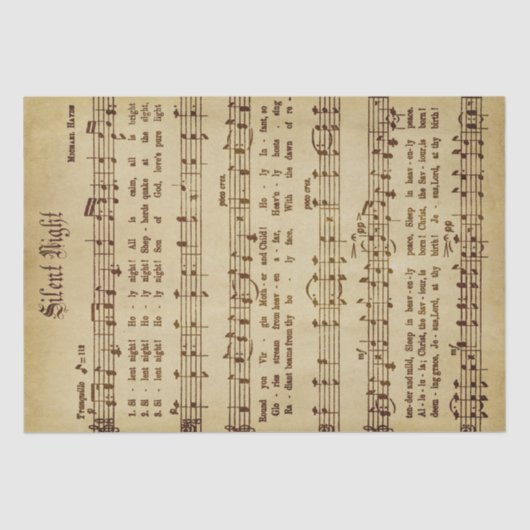 ナイト静か・ヴィンテージ・クリスマス・ミュージック 薄葉紙 (正面)