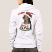 ナイト静かTシャツ パーカ (裏面)