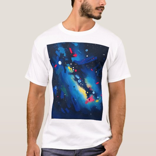 ナイト鮮やかスカイ抽象芸術 Tシャツ (正面)