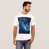 ナイト鮮やかスカイ抽象芸術 Tシャツ (正面フル)