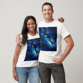 ナイト鮮やかスカイ抽象芸術 Tシャツ (ユニセックス)