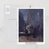 ナイト・イン・ブラック・アンド・金ゴールド：ジェームズ・マクニール・ウイスラー ポストカード (正面/裏面)