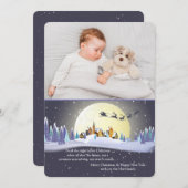 ナイト·オブ·クリスマス·フォト·ホリデー·カード 招待状 (正面/裏面)