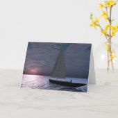 ナイト・セーリング カード (黄色い花)