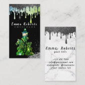 ナイト・チェス・ピースフェイク – シルバー・フォイル・ビジネスCa 名刺 (正面/裏面)