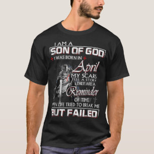ナイト・テンプラー私は神の子エイプリル・クリスチャン・レ Tシャツ