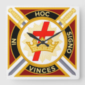 ナイト・テンプル スクエア壁時計 (正面)