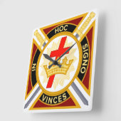 ナイト・テンプル スクエア壁時計 (傾斜)