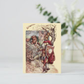 ナイト&トロールヴィンテージ中世ファンタジーアート ポストカード (スタンド正面)