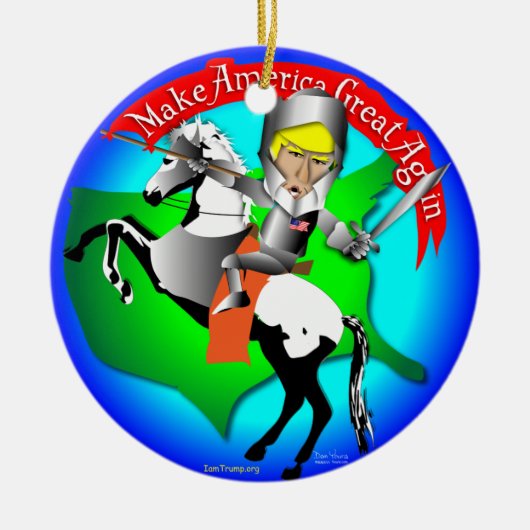 ナイト・ドナルド・トランプ セラミックオーナメント (正面)