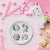 ナイト・ヘルメット ペーパープレート (パーティー)