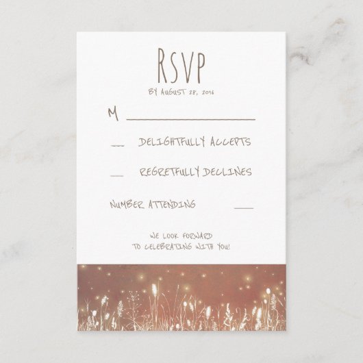 ナイト ライト ホタル ラスティック ウェディング RSVP (正面)