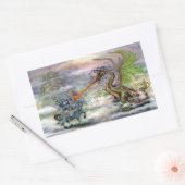 ナイト・ン・ドラゴン 長方形シール (封筒)