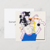 ナイト&昼寝スケッチ14ドール&ガールスクエア招待状 招待状 (正面/裏面)