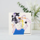 ナイト&昼寝スケッチ14ドール&ガールスクエア招待状 招待状 (スタンド正面)