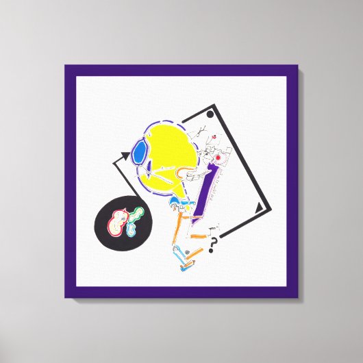 ナイト&昼寝スケッチ15何が見える?キャンバス キャンバスプリント (正面)