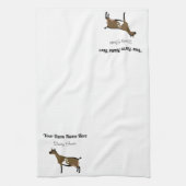 ナイパーソナライズされたジェリア矮乳ヤギ キッチンタオル (縦)