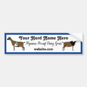 ナイパーソナライズされたジェリア矮牧ヤギバンパーシスティック バンパーステッカー (正面)