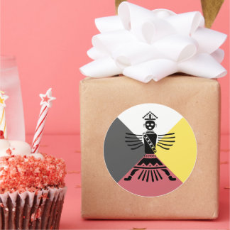 ナイフで戦士の四方向 ラウンドシール