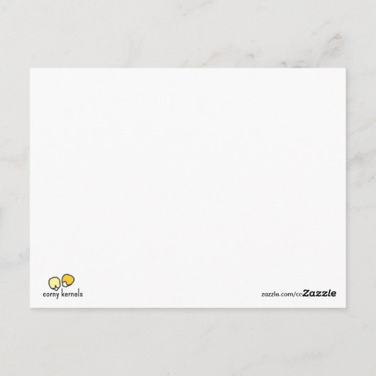 「ナイフで肉を切れ!」 かわいいオフビートユーモアのはがき ポストカード (裏面)