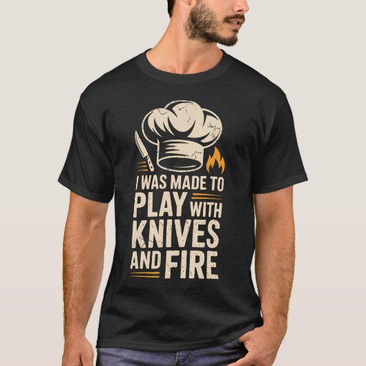 ナイフで遊ぶために生まれてきた Tシャツ (正面)