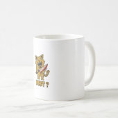 ナイフで_匹おもしろいの不気味な猫 コーヒーマグカップ (正面右)