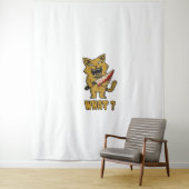 ナイフで_匹おもしろいの不気味な猫 タペストリー (インサイチュ)