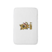 ナイフで_匹おもしろいの不気味な猫 バスマット (正面縦)