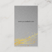 ナイフとウィスク |メタリック |金ゴールドスパッタ 名刺 (裏面)