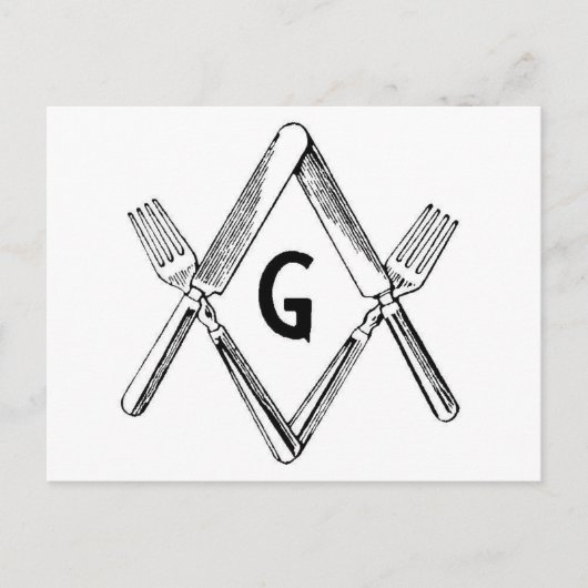 ナイフとフォークの次数 ポストカード (正面)
