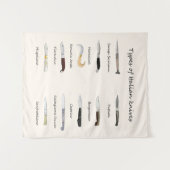 ナイフのイタリアン種類 – 図解入りの、写真付きの タペストリー (正面(横))