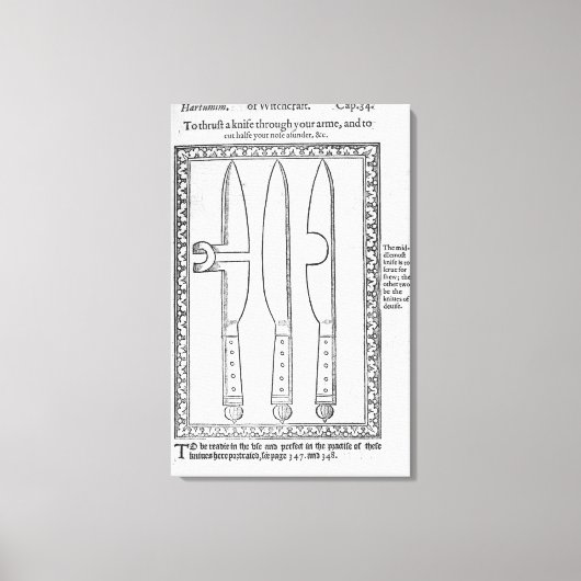 ナイフのトリック キャンバスプリント (正面)