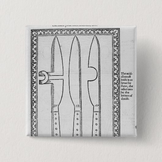 ナイフのトリック 缶バッジ (正面)