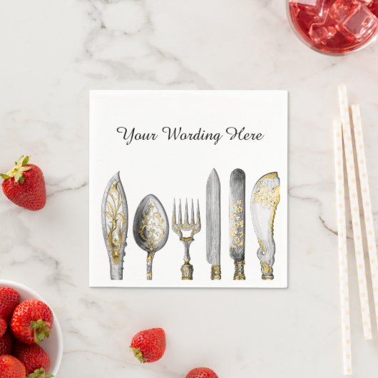 ナイフのフォーク刃物 スタンダードカクテルナプキン (インサイチュ)