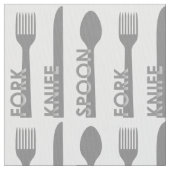 ナイフのフォーク用スプーン ファブリック (クローズアップ)