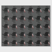 ナイフのホラー猫ハロウィーンで猫を殺すこと ラッピングペーパー (フラット)